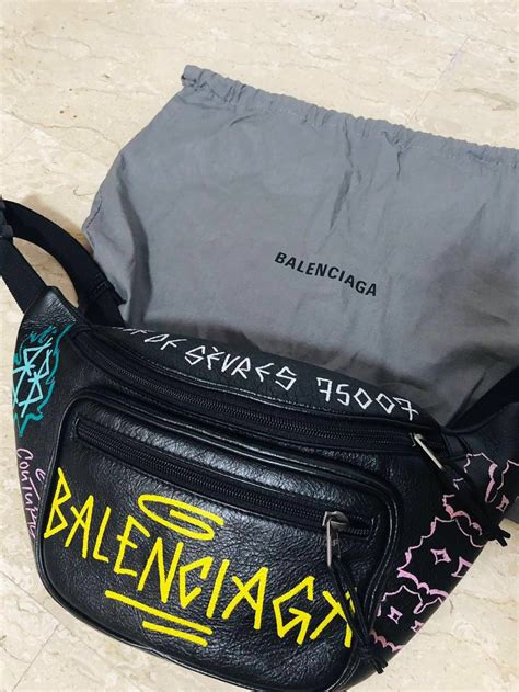 balenciaga graffiti waist bag replica|graffiti canvas backpack.